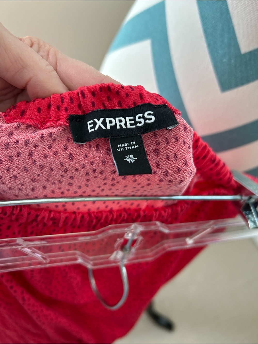 Express Strapless Red Drawstring Jumpsuit - Picture 4 of 4